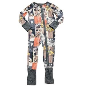 Boutique Boys 12-18 Month Micky Mouse Print Bamboo One Piece Pajamas